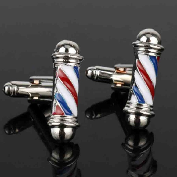 Gascoigne Other - Men's Barbership Pole Cufflinks Hairdresser